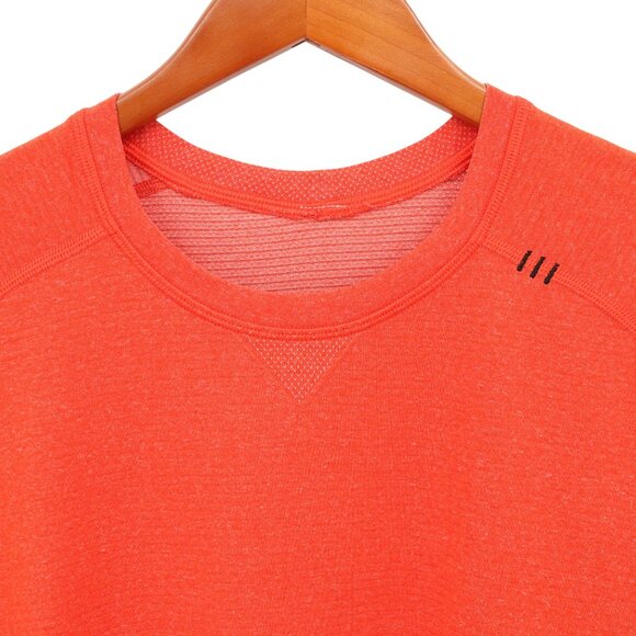 Lululemon Metal Vent Tech Short Sleeve Orange Shirt M - Picture 2 of 4